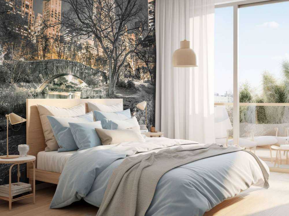 Central park in de avond