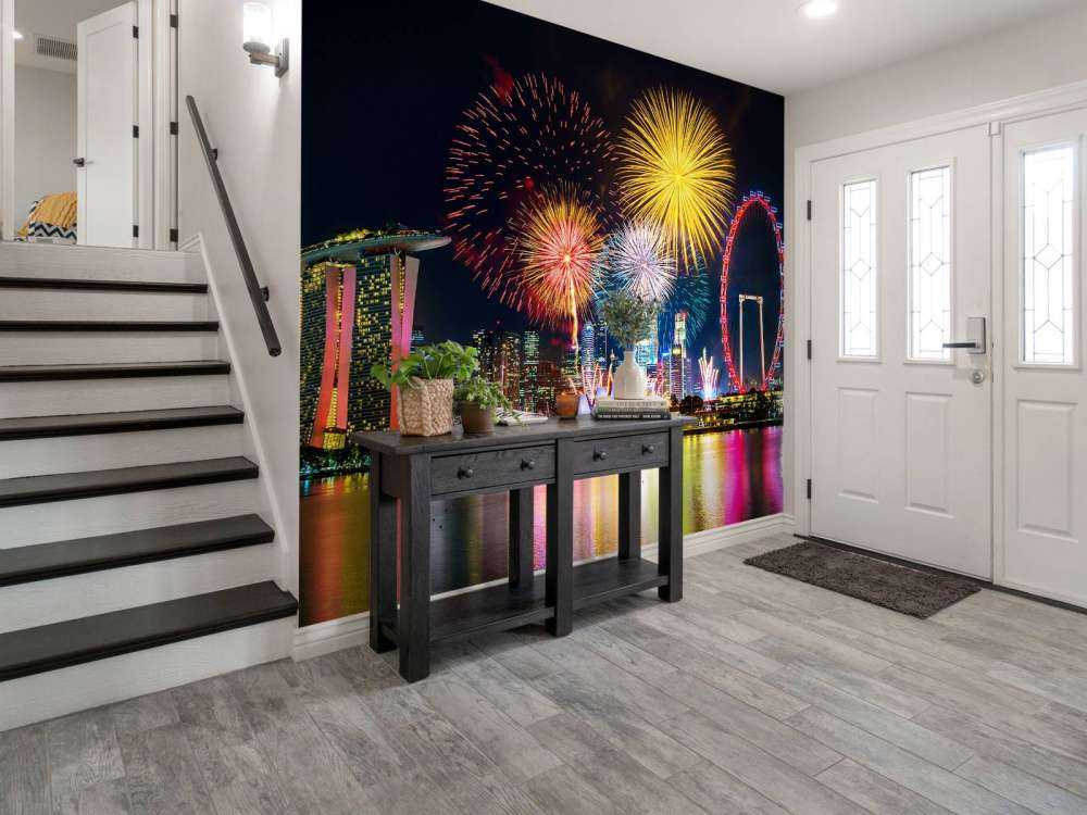 Vuurwerkshow in Singapore