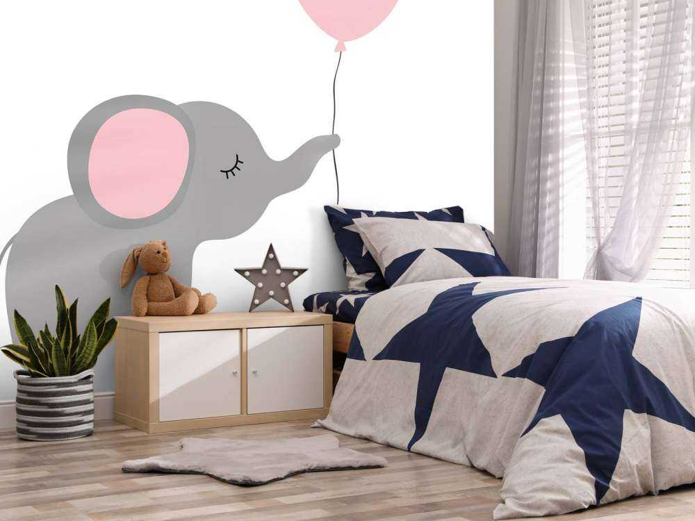 Olifant met een hartvormige ballon