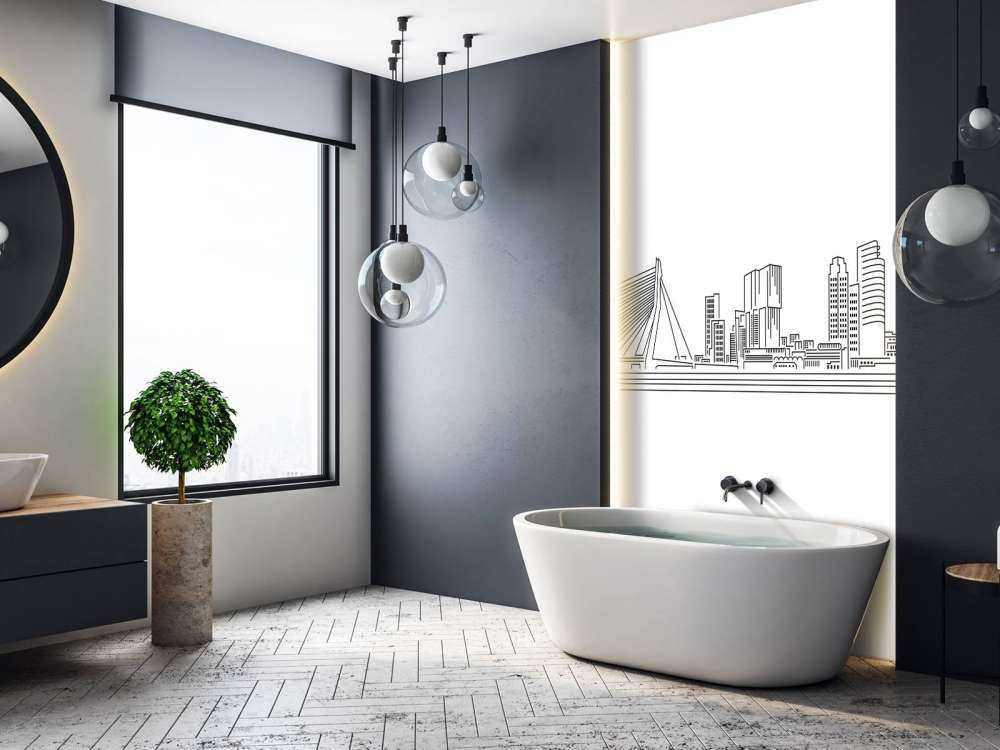 Rotterdam skyline wit