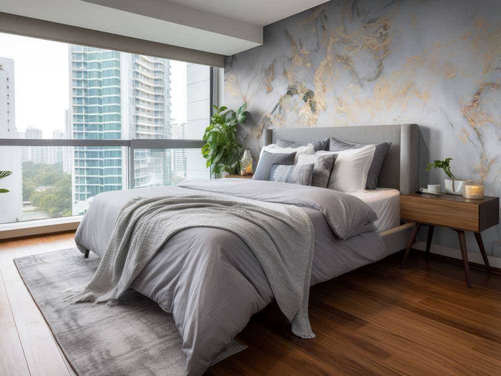 Wit natuursteen met goud