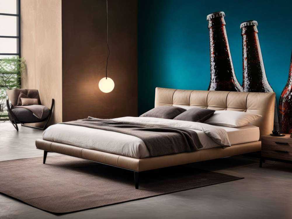 Bruine bierflesjes in ijs