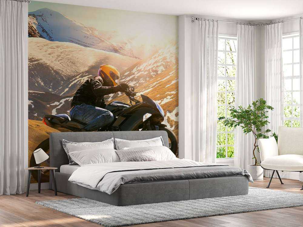 Zwarte motor in de winter