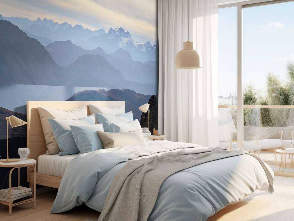 Mistig berglandschap