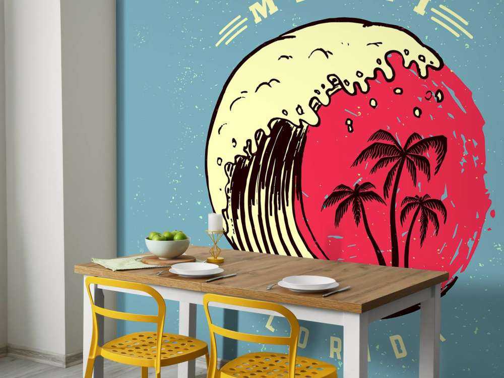 Miami logo met een lichtblauwe achtergrond