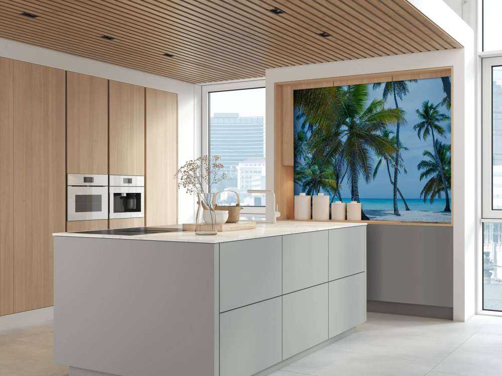 Palmbomen op een Caribisch eiland