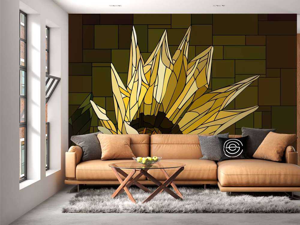 Bloeiende gele gazania