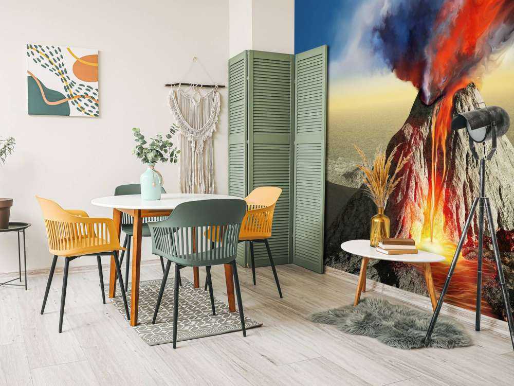 Vulkaanuitbarsting met veel rook