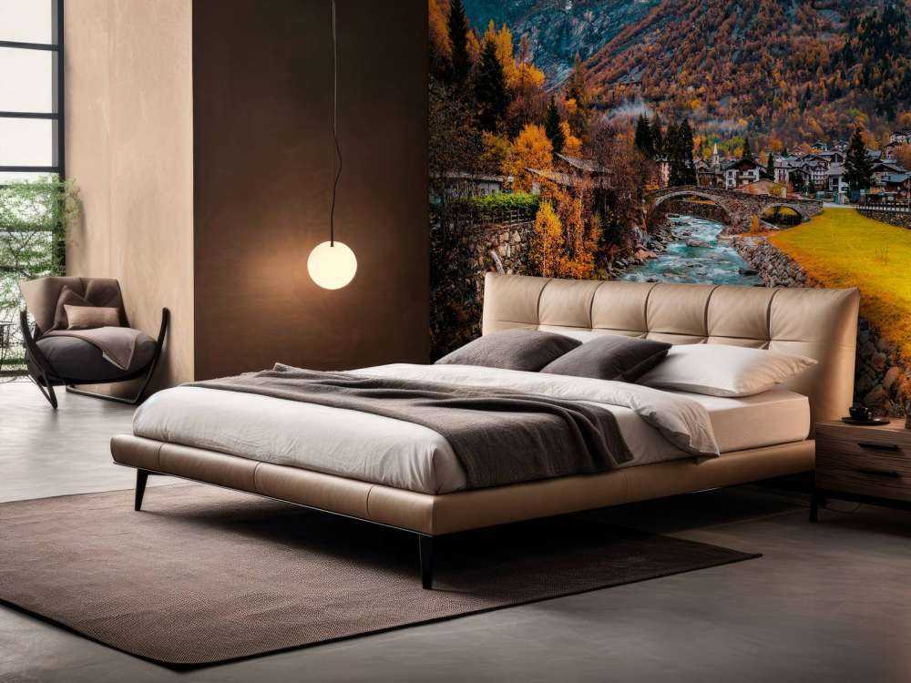 Rivier langs een dorpje