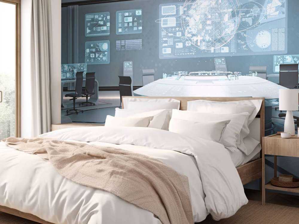 Futuristisch commandocentrum