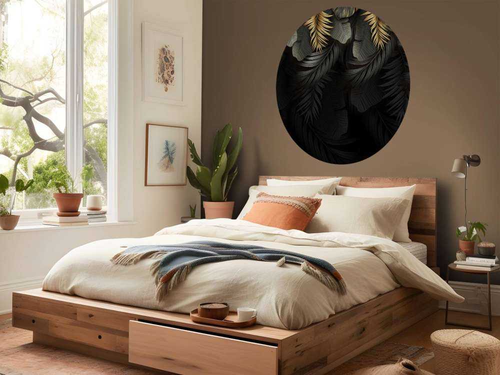 Bladeren op een donkere achtergrond