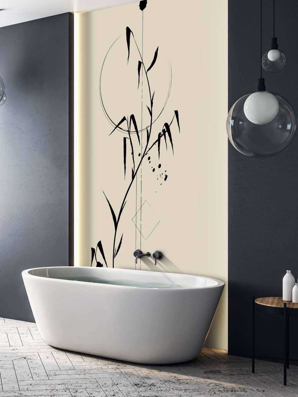 Zwarte bamboeplant in Oosterse stijl