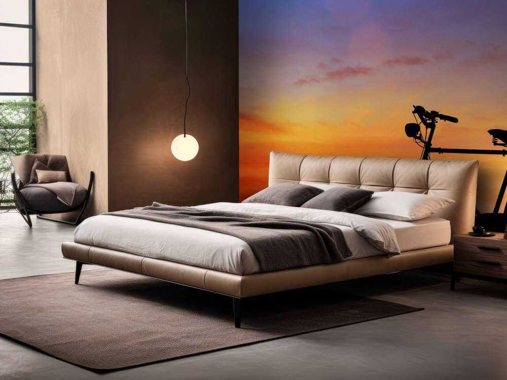 Vintage fiets bij zonsondergang