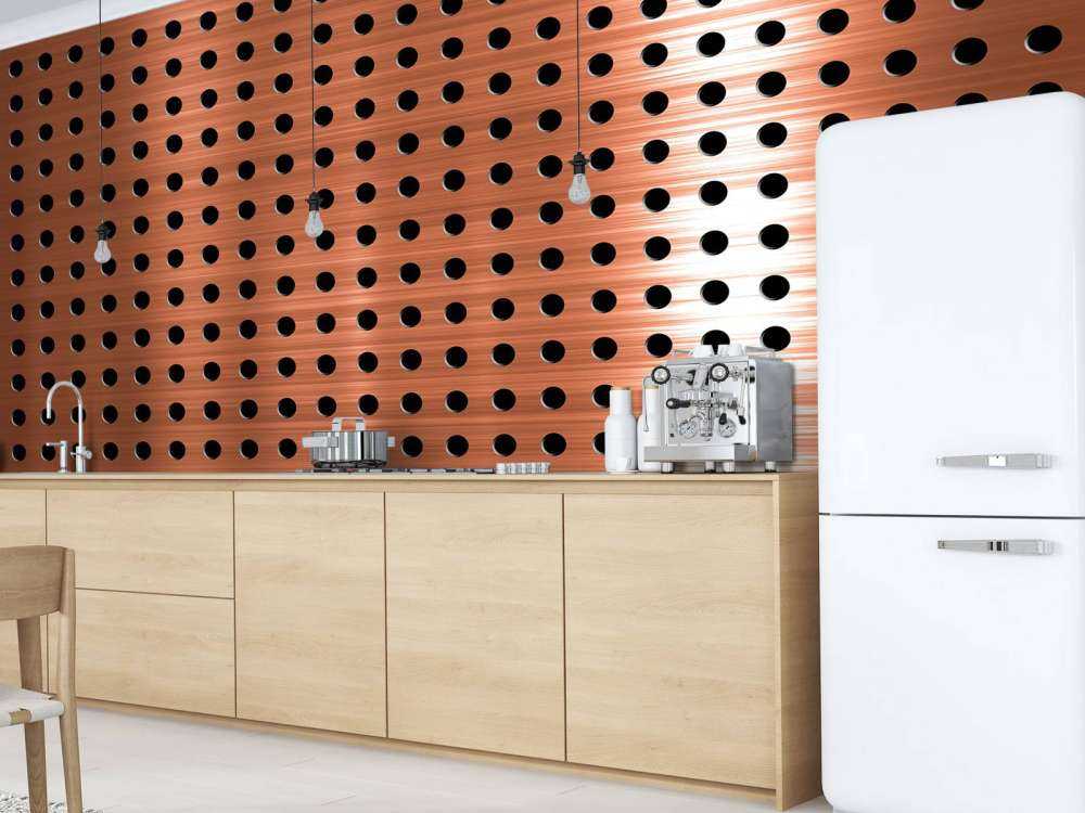 Koperen metalen plaat