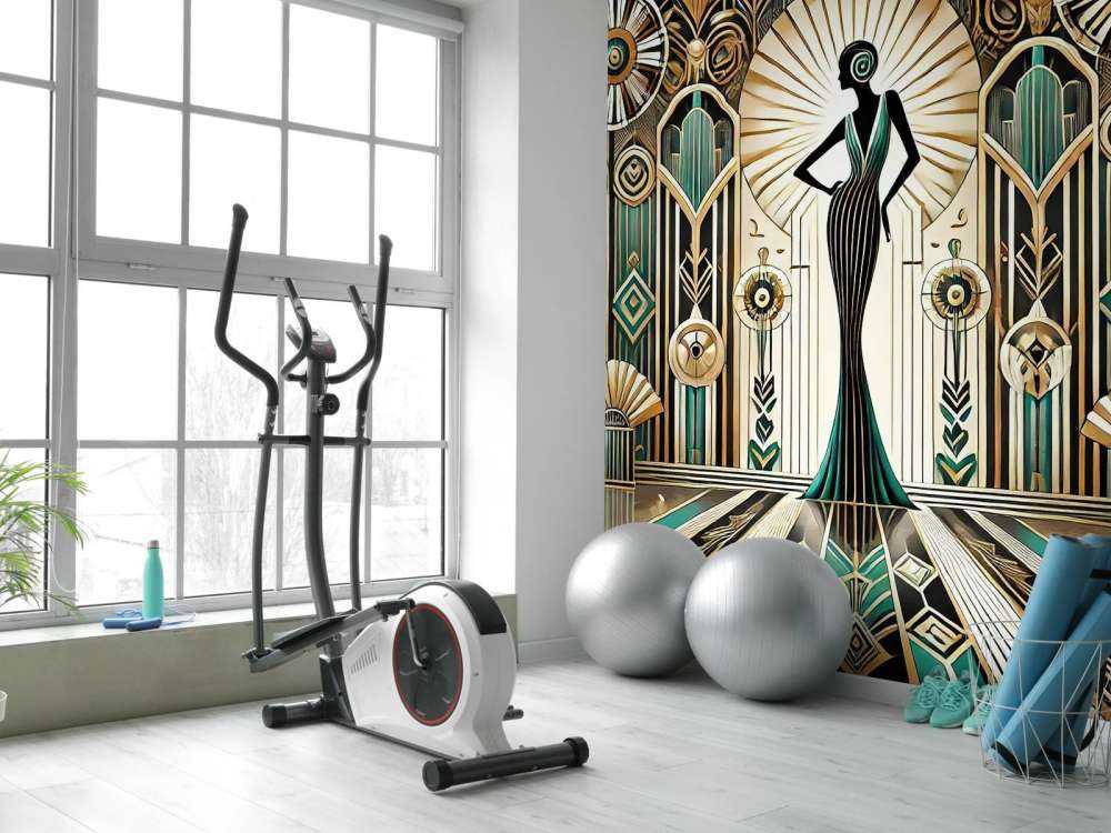 Vintage Elegance Scene in Art Deco