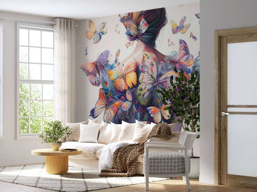 Watercolor Butterfly Woman Body #1