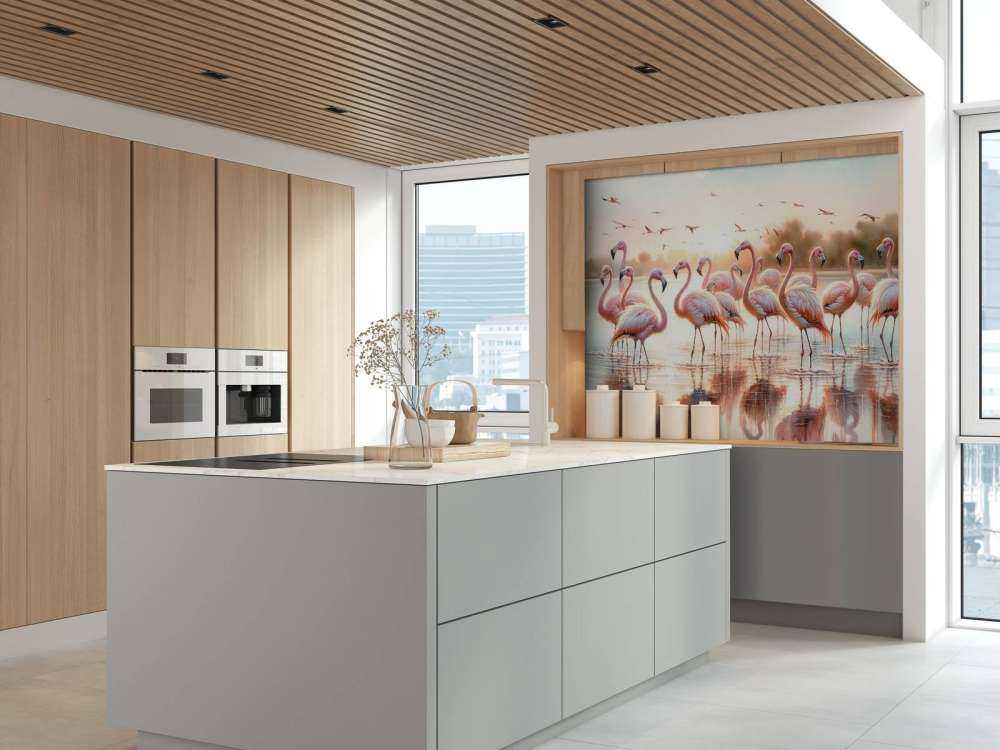 Serene Flamingo Sunrise