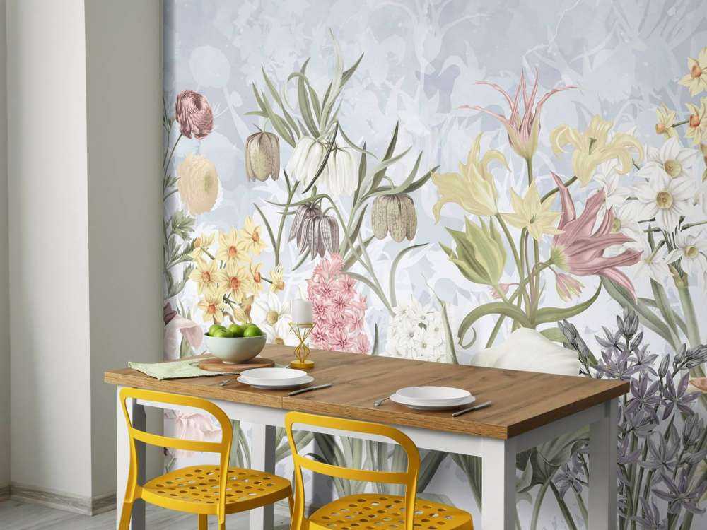 Spring Flowers - Soft Sky Blue