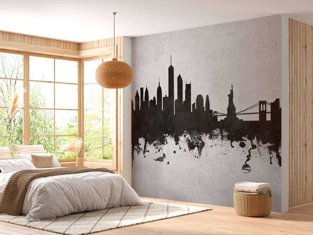 Waterverf skyline, New York