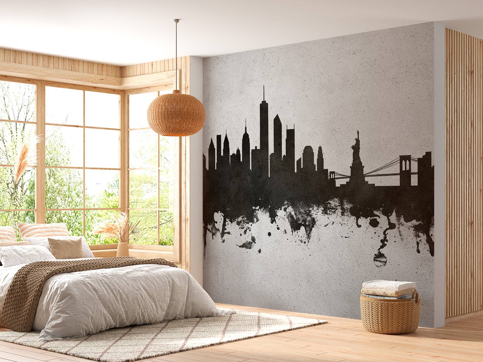 Waterverf skyline, New York