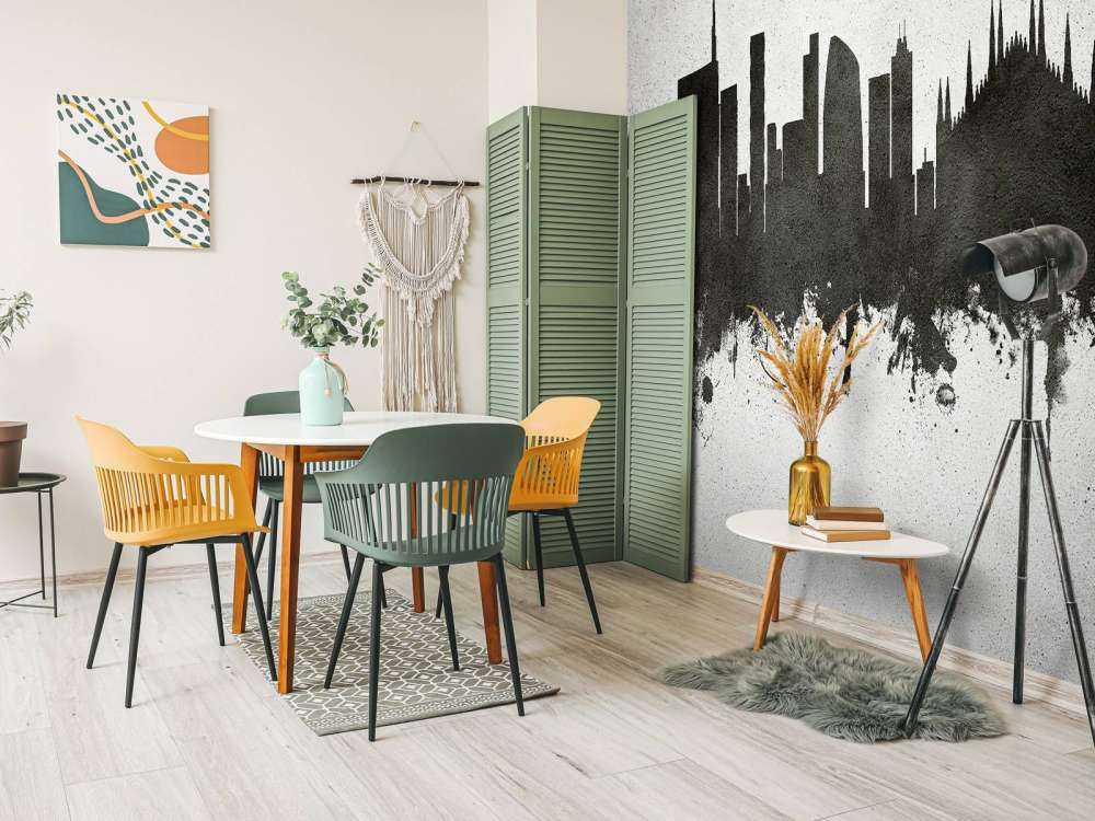 Waterverf skyline, Milan