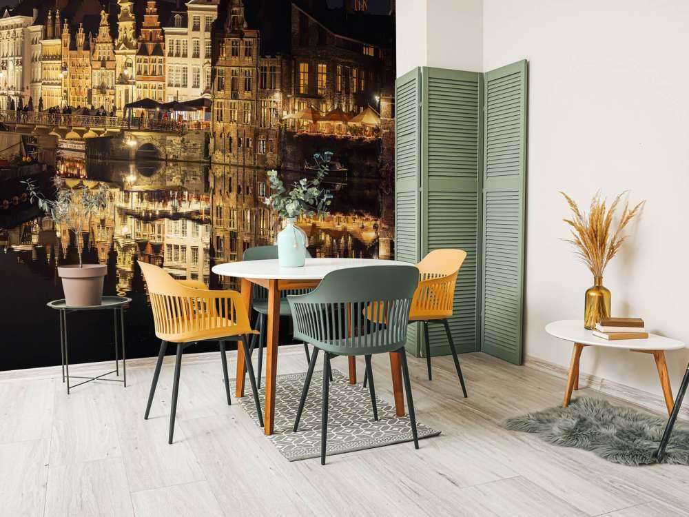 Korenlei dok bij nacht