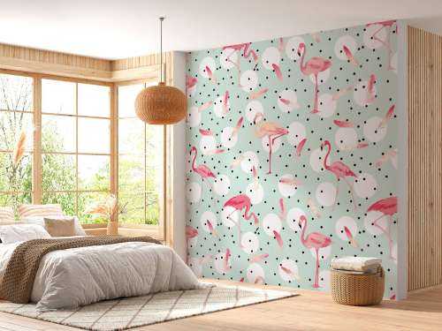 Flamingo's en veren