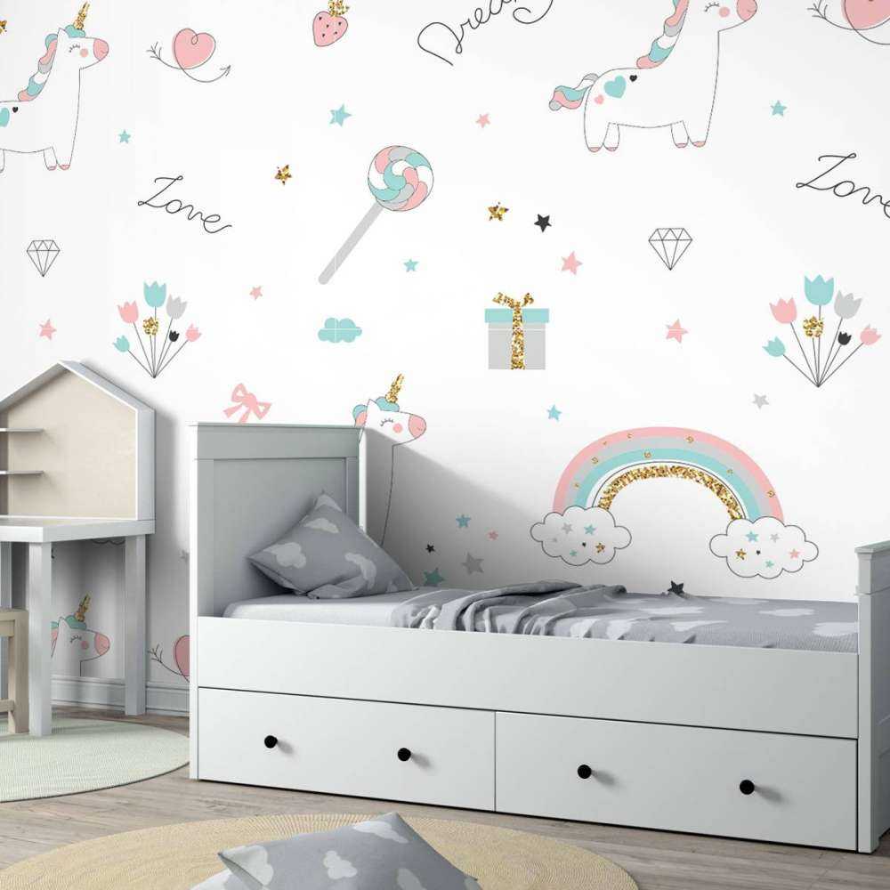 Eenhoorns, regenbogen en glitters