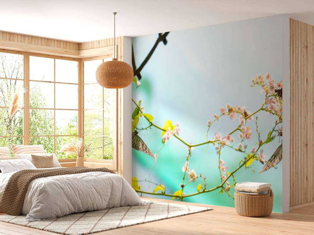 2 Mooie Vlinders op Bloesem