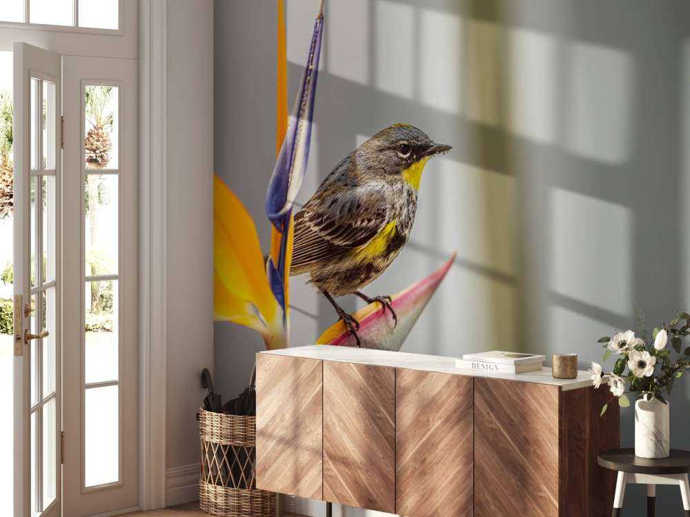 Paradijsbloem met vogeltje