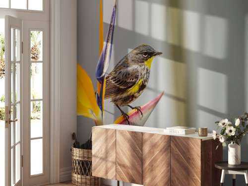 Paradijsbloem met vogeltje