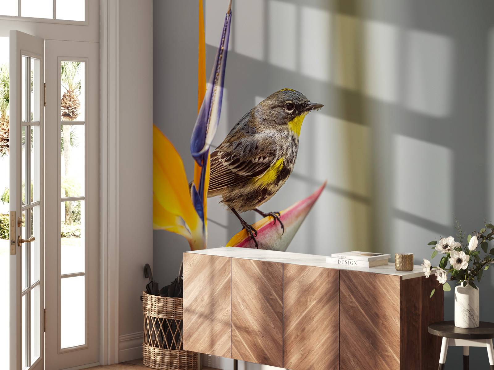 Paradijsbloem met vogeltje