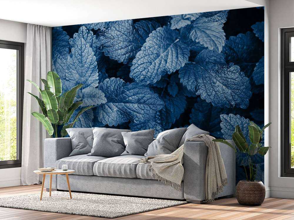 Blauwe exotische bladeren