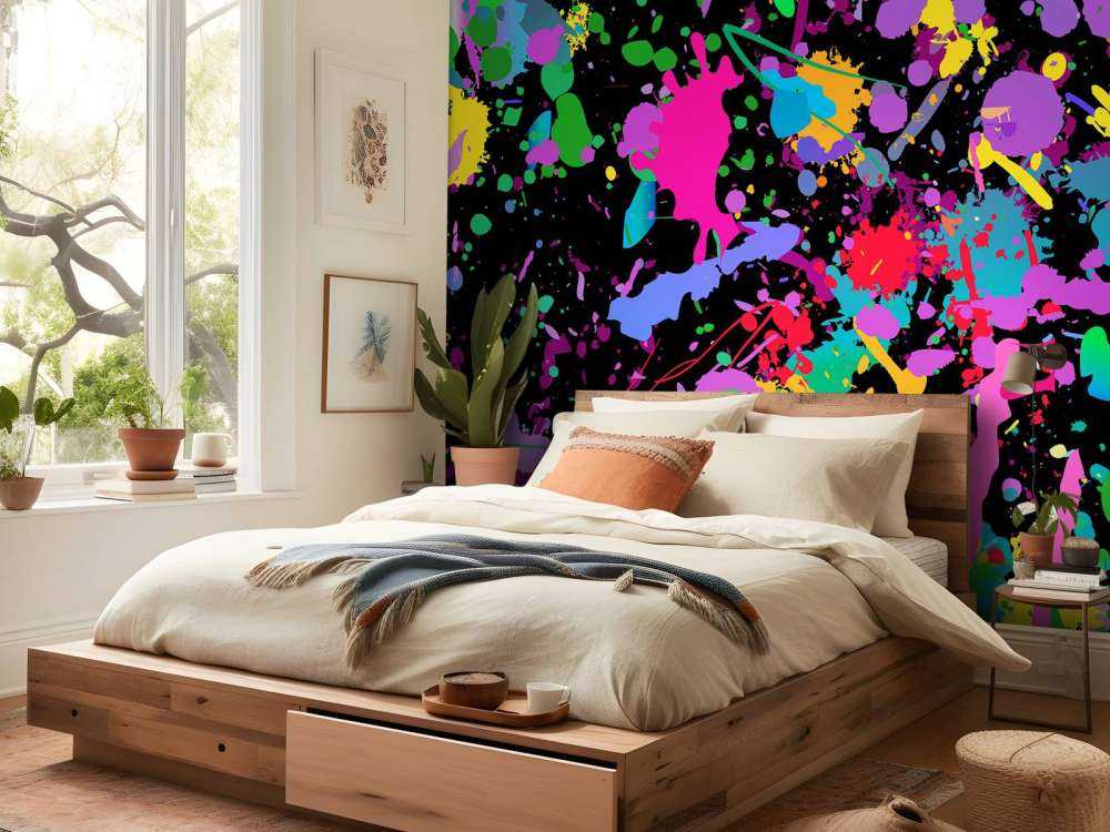 Gekleurde splash graffiti