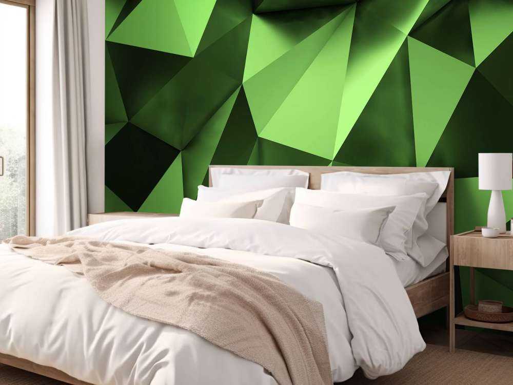 Groen veelhoekig geometrisch oppervlak