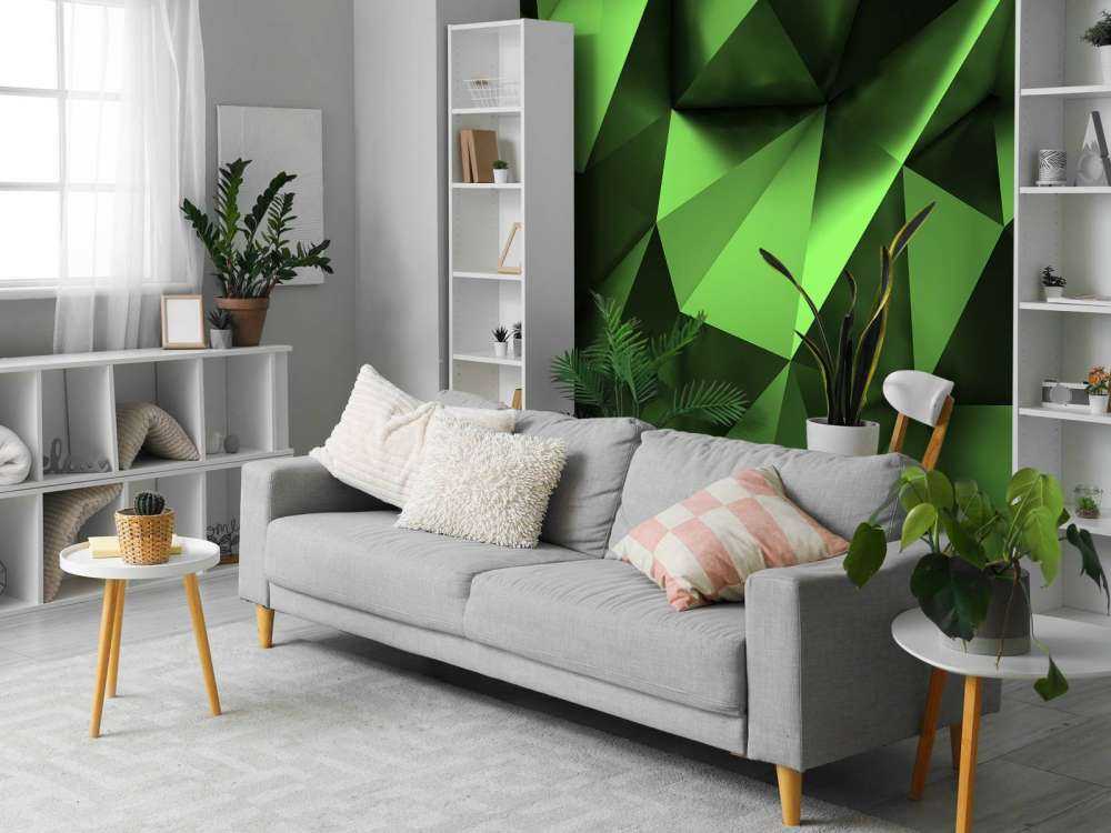 Groen veelhoekig geometrisch oppervlak