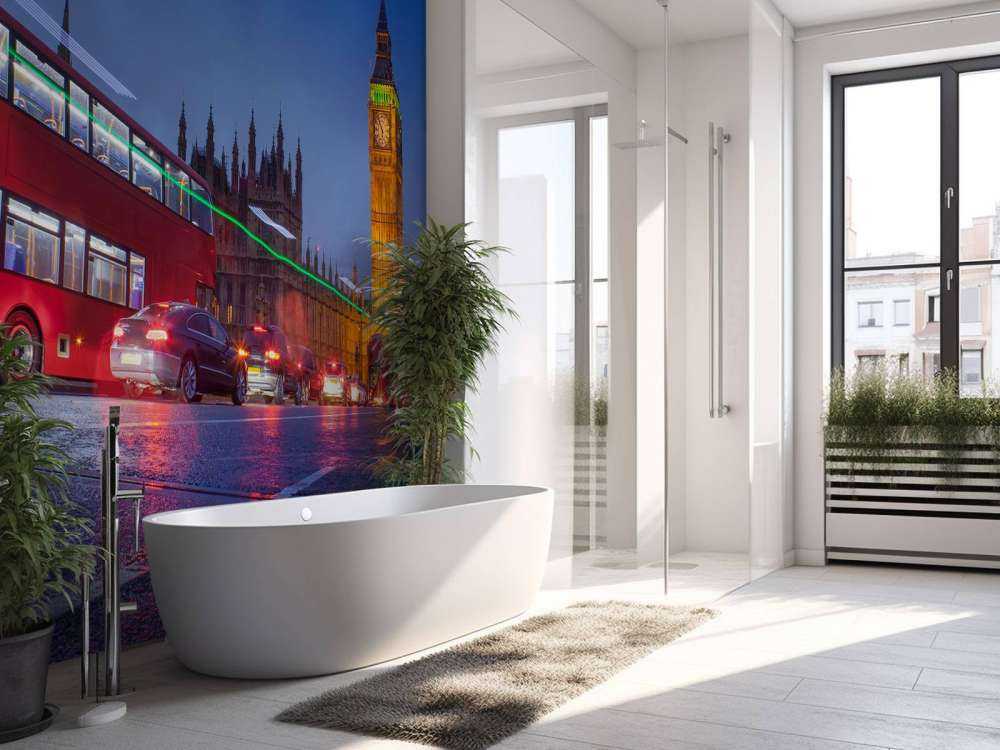 Het Londens verkeer in de avond