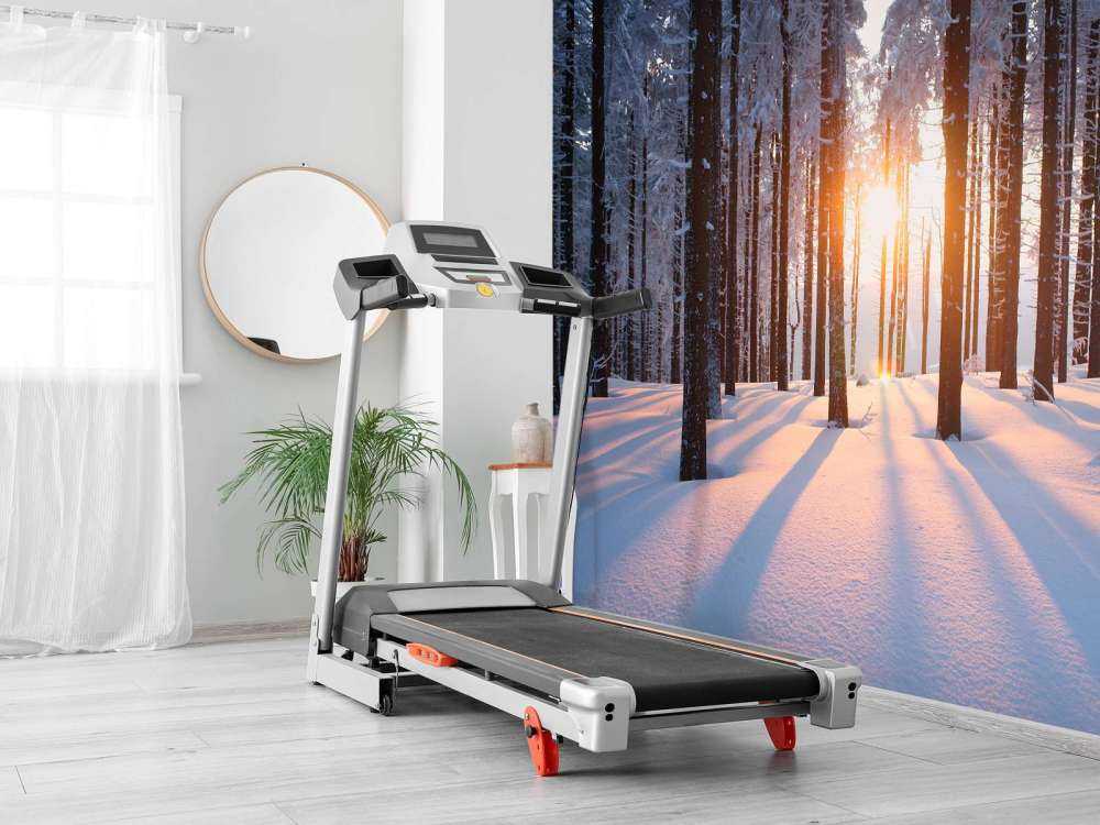 Zonsondergang in een winterbos