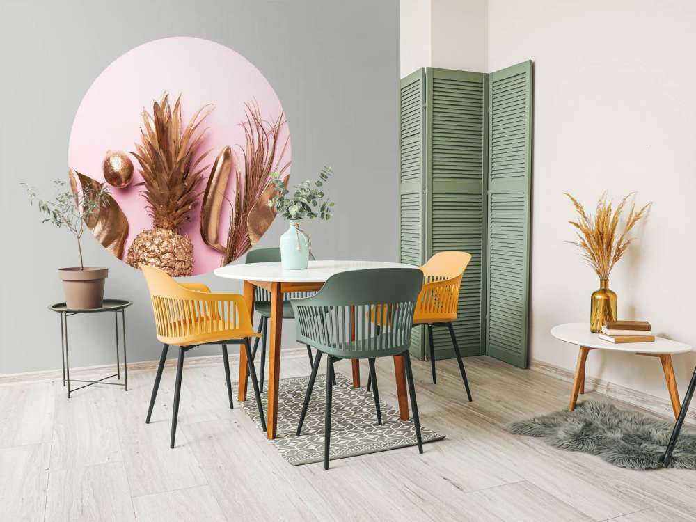 Goud fruit en bladeren