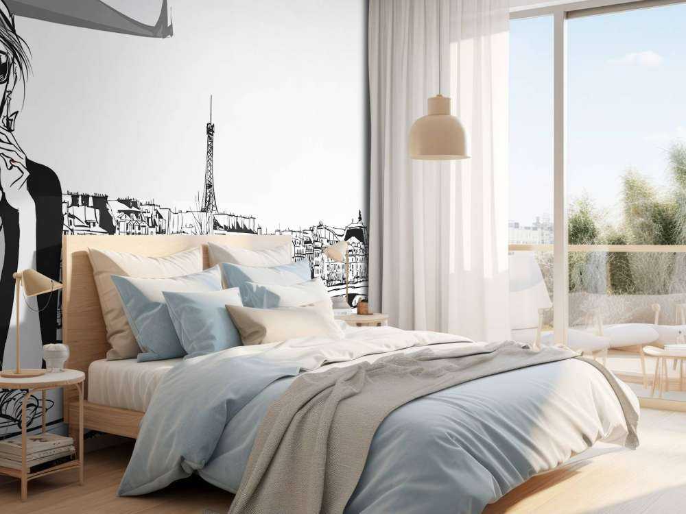 Vrouw ontbijt in Parijs