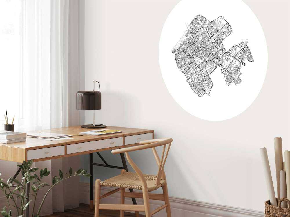 Plattegrond van Den Haag, wit