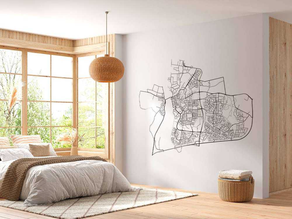 Plattegrond van Zutphen, wit 