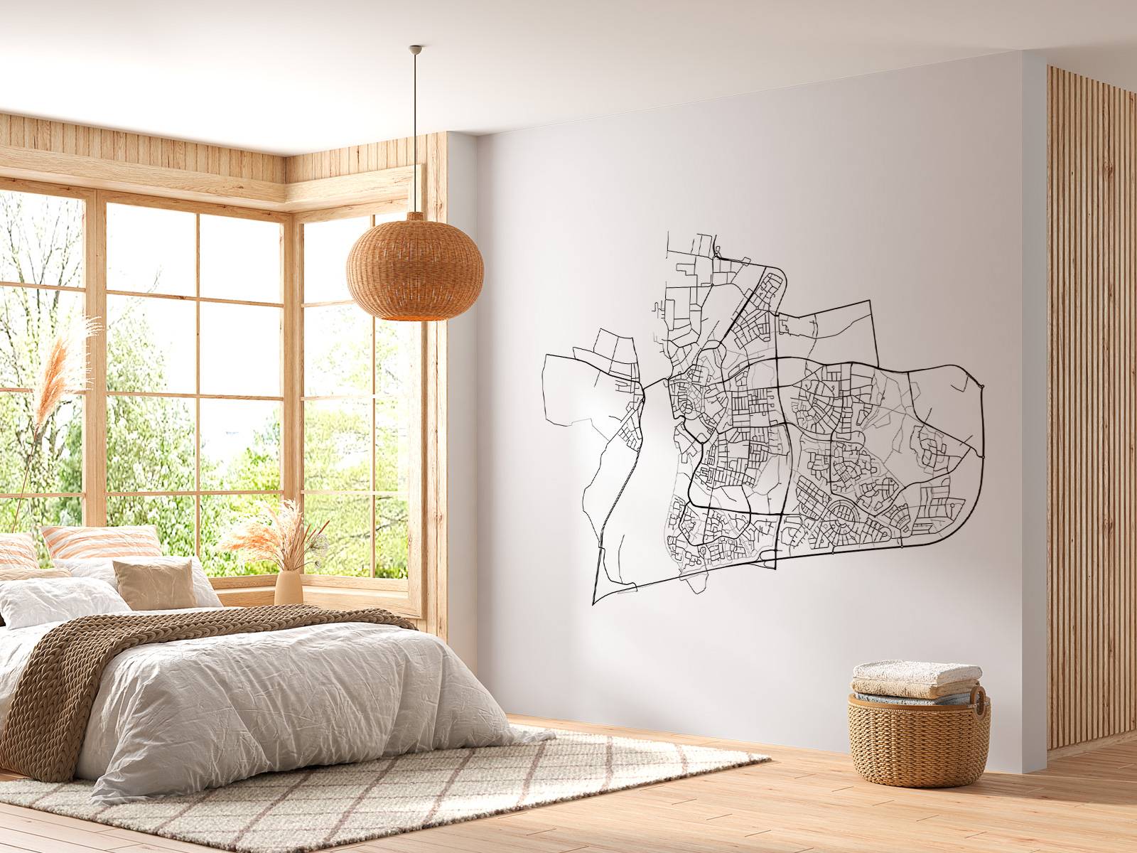 Plattegrond van Zutphen, wit 