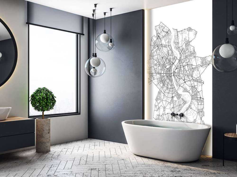 Plattegrond van Keulen, wit