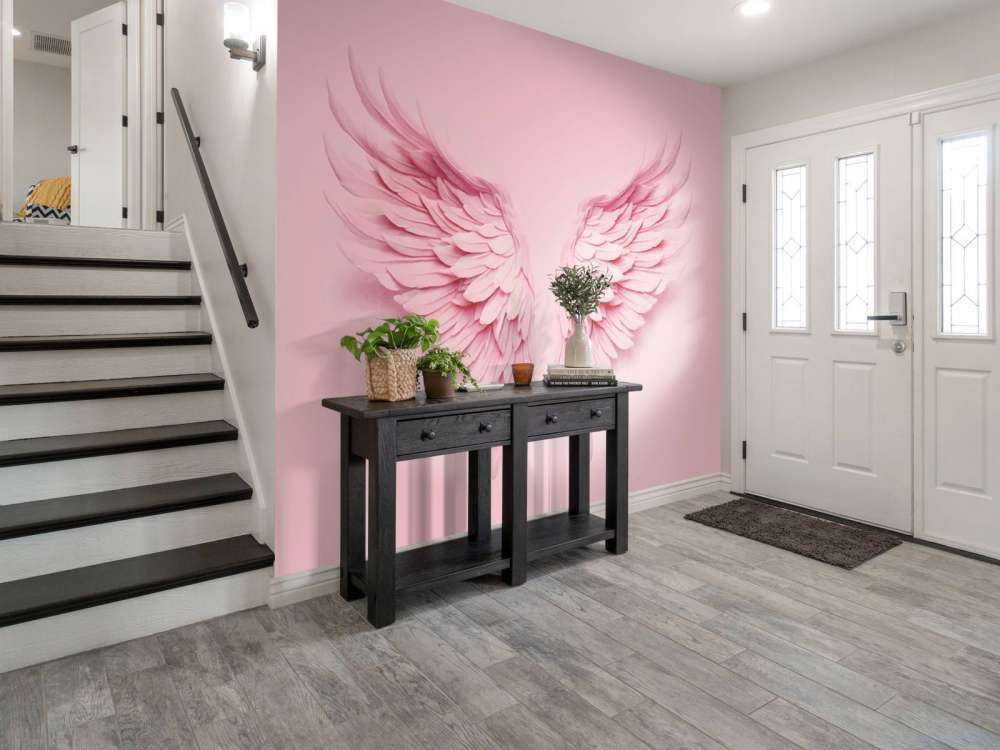Pink angel wings backdrop