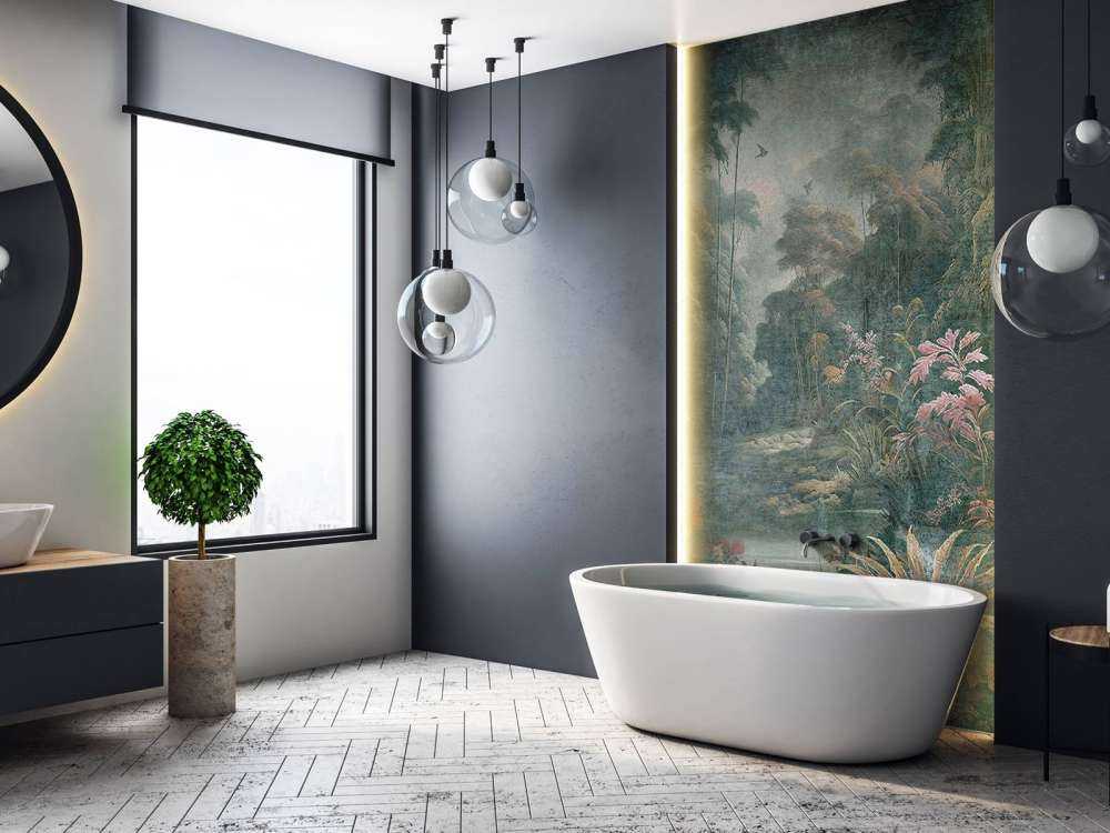 Tropisch regenwoud bij ochtendnevel