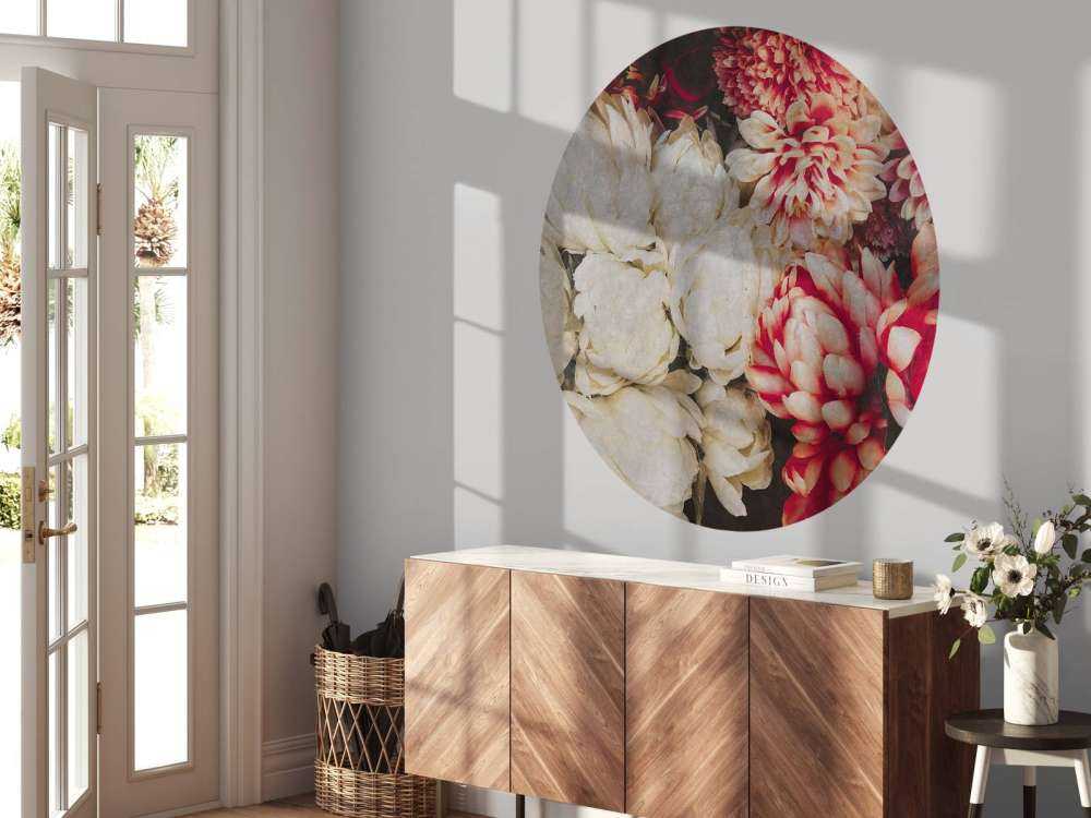 Chrysanten in crème en karmijn