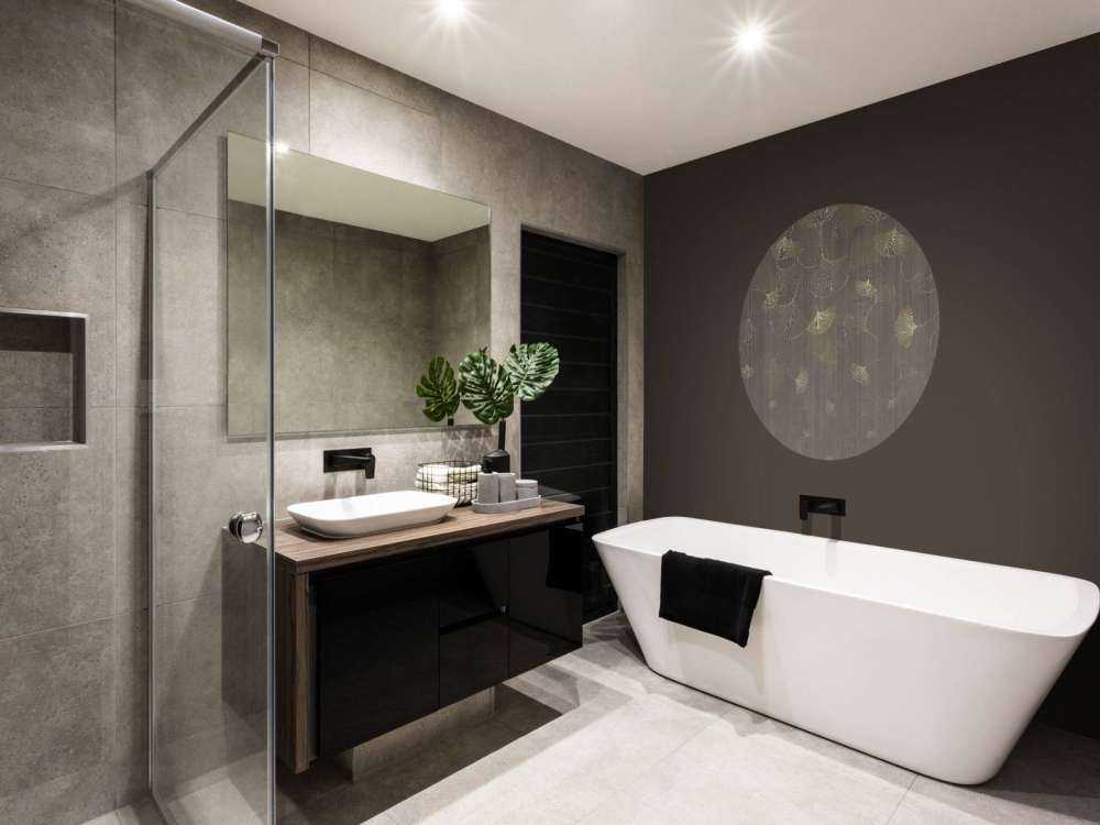 Zwevende ginkgobladeren in goudtint