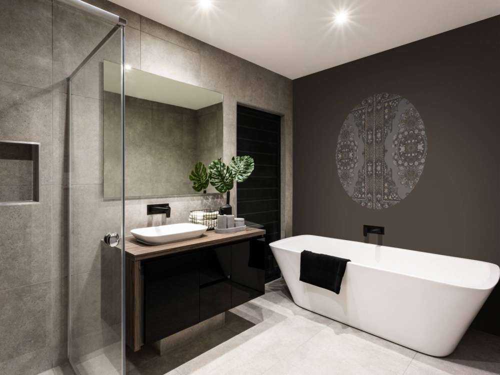 Klassieke ornamenten in donker taupe