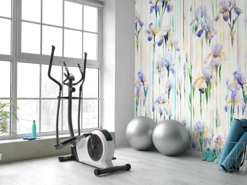 Irises and Stripes Seamless Pastel